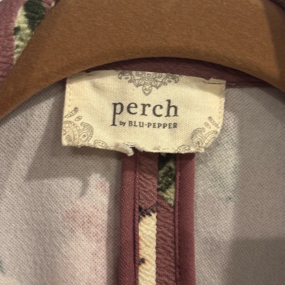 Blu Pepper Floral Blazer Moto Jacket in Pink and Cream - Picture 9 of 10